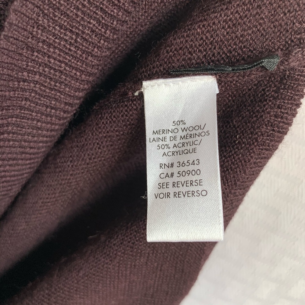 CALVIN KLEIN WOOL ZIP COLOR BLOCK SWEATER SIZE XL - Picture 3 of 3
